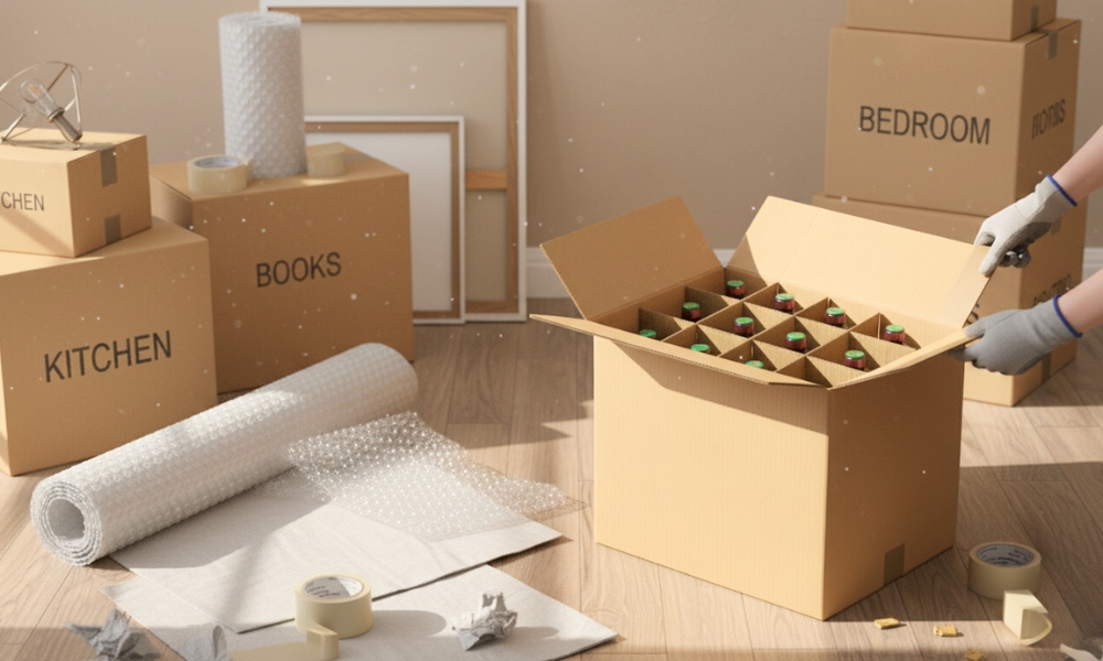 cách đóng gói đồ dễ vỡ